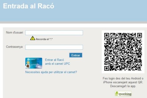 Nova autenticaci QR al Rac