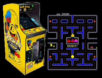 Pacman: el fams joc dels ?comecocos?, que va ser un dels jocs ms jugats en les mquines recreatives dels anys 80 i un clsic en el mn dels videojocs.